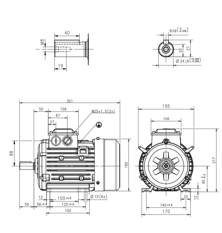 schemat Silnik 3GBA092120-ASD 1,1kW