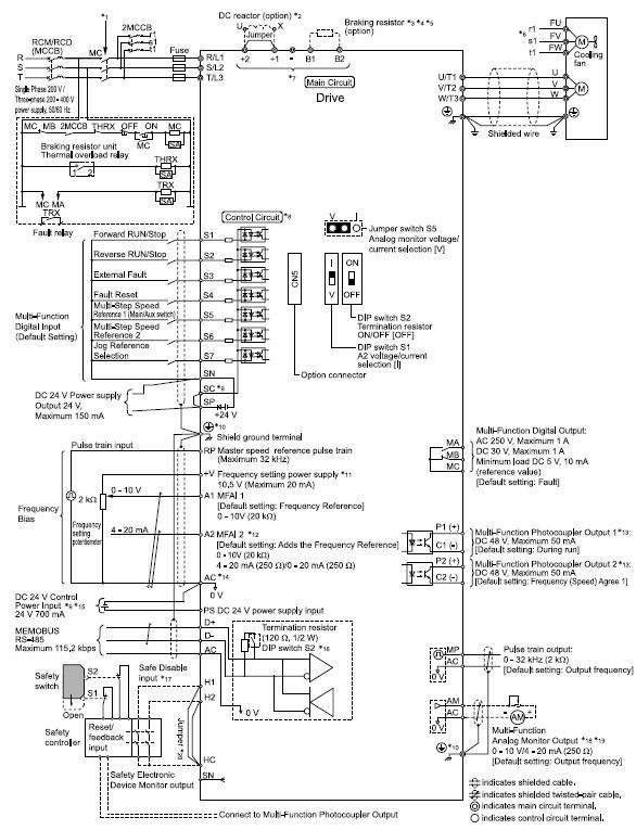 schemat  CIPR-GA50C4018EBAA-BAAASA 400V 7,5kW