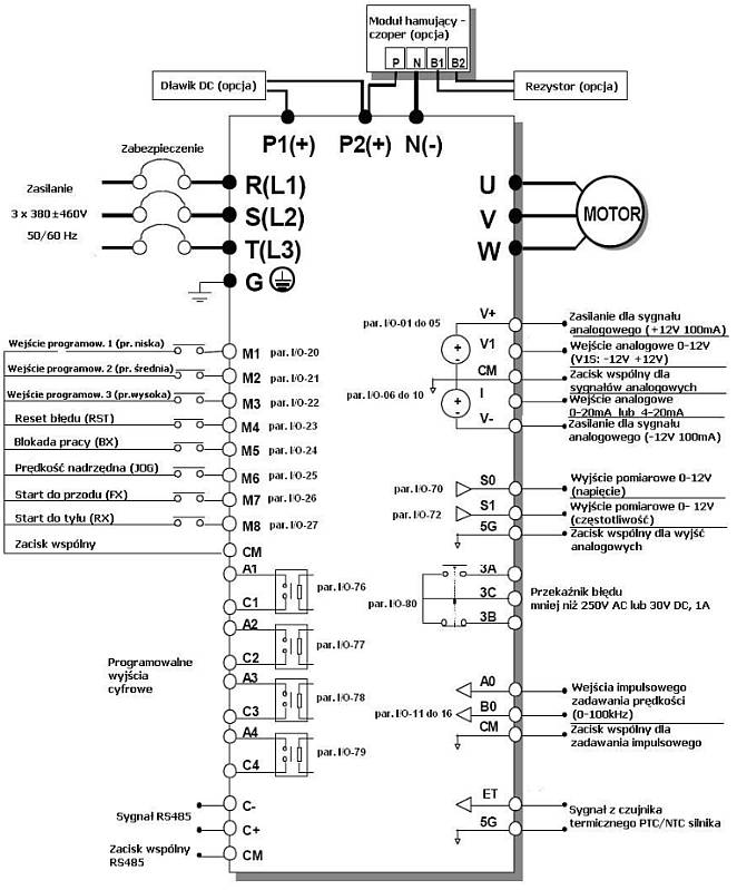schemat LG SV185iP5A-4N 18,5kW 400V